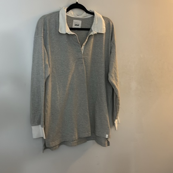 ARIE GRAY COLLARED SWEATER - Picture 9 of 11